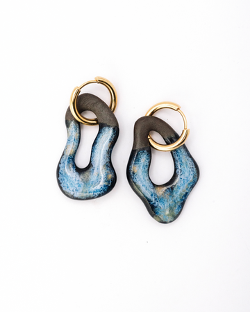 Coral Hoops - Midnight Glacier