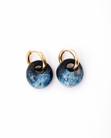 Perla Hoops - Blue Flame