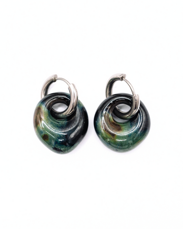 Perla Hoops - Moss Gloss