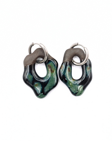 Coral Hoops - Moss Gloss