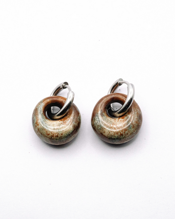 Perla Hoops - Cream Drip