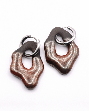 Coral Hoops - Burnt Copper