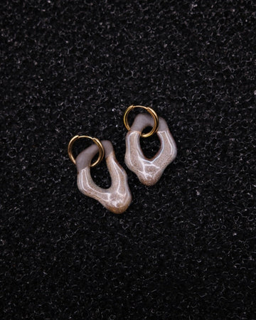 Coral Hoops - Smokey Topaz