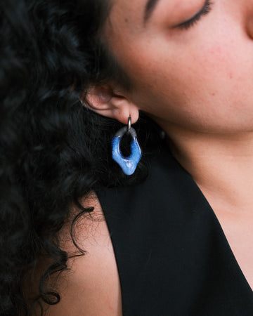 Coral Hoops - Deep Blue