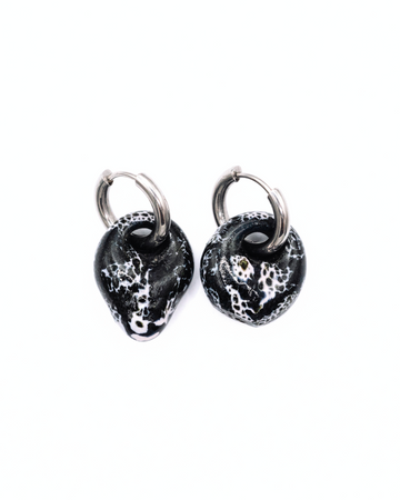 Perla Hoops - Black Snowflake