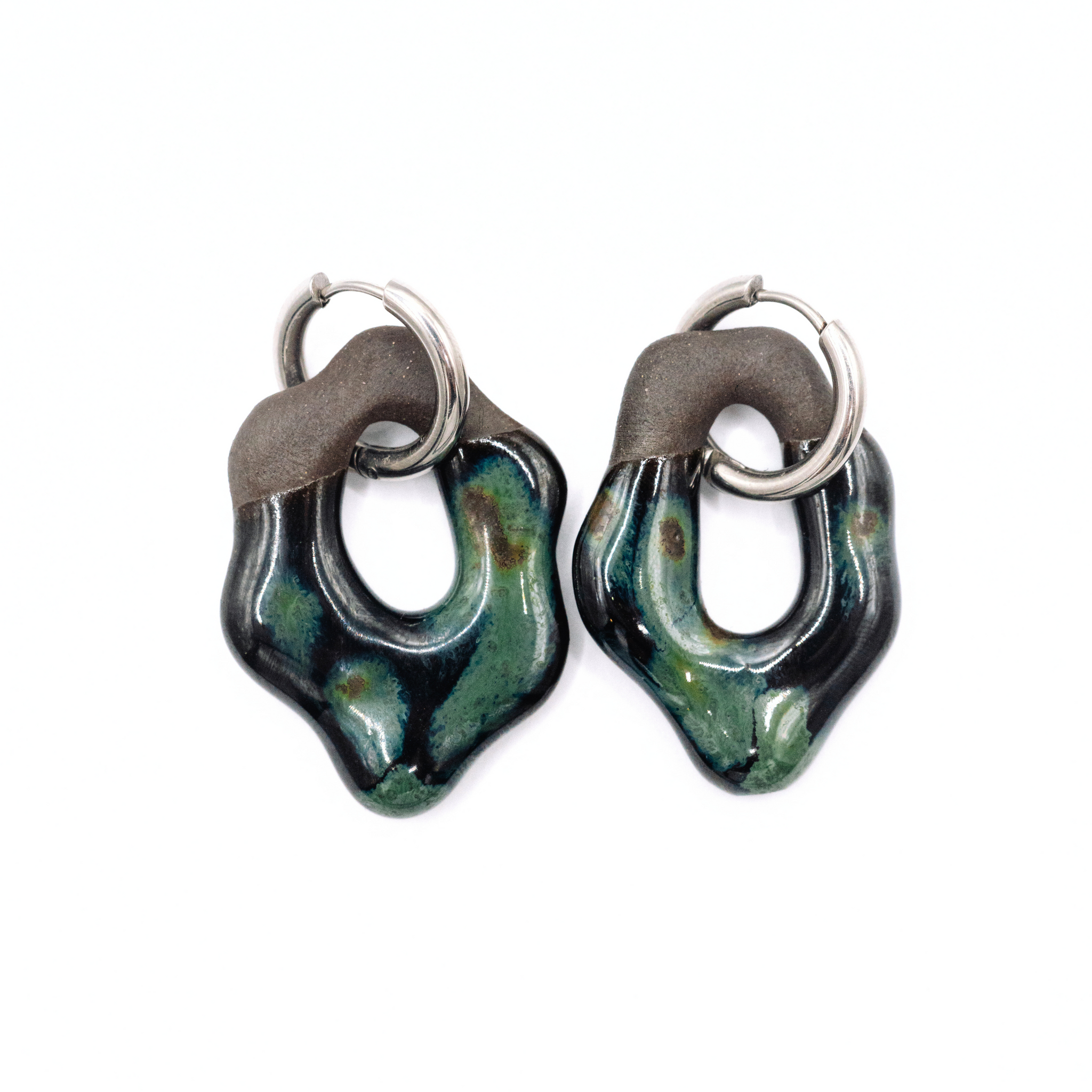 Coral Hoops - Moss Gloss