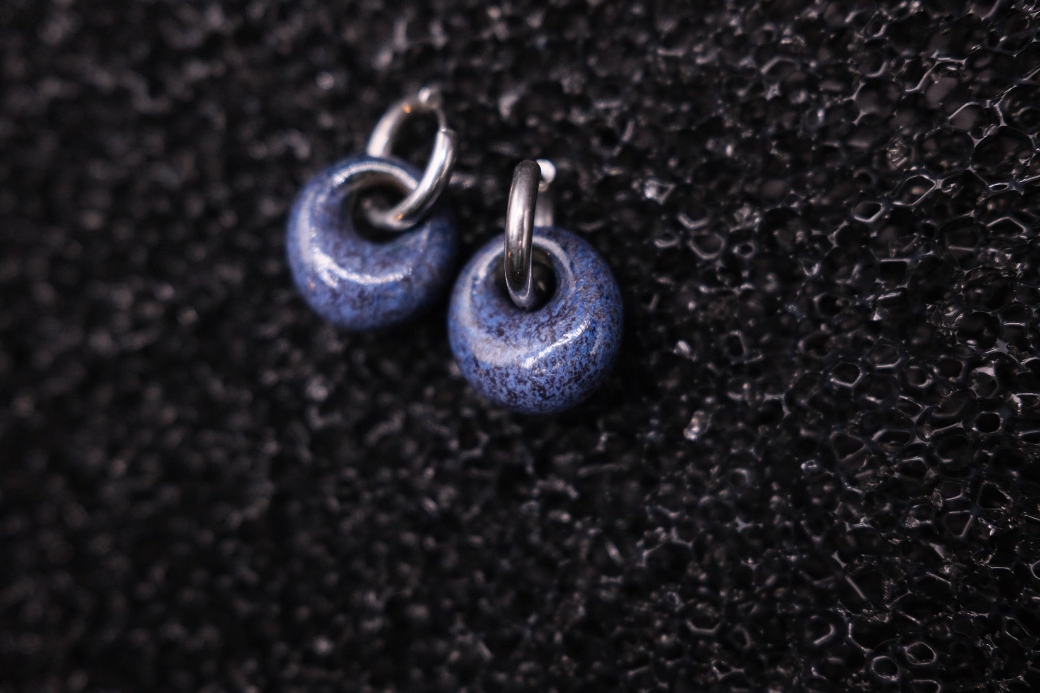 Perla Hoops - Blue Lila